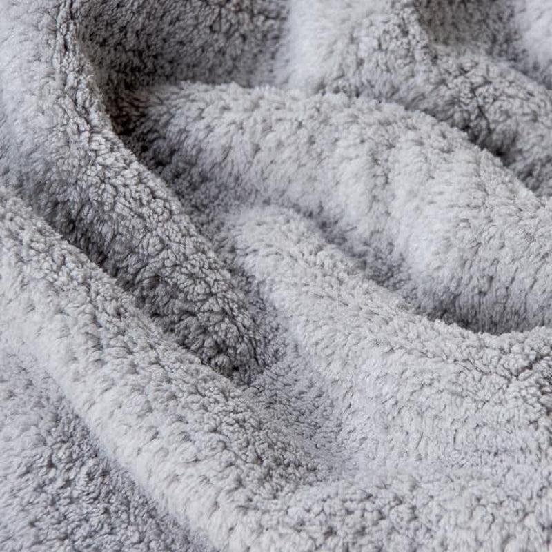 Hero Hair Towel – Ultra Soft Nanoweave™ Microfiber, Super Absorbent Quick Dry, Reduces Dry Time 50%, Anti-Frizz & Breakage, Secure Snug Strap, Large Wrap for All Hair Types - Luna Gray