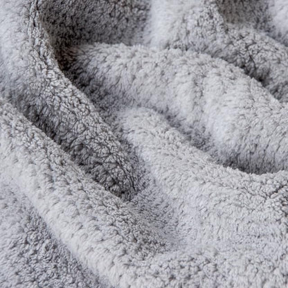 Hero Hair Towel – Ultra Soft Nanoweave™ Microfiber, Super Absorbent Quick Dry, Reduces Dry Time 50%, Anti-Frizz & Breakage, Secure Snug Strap, Large Wrap for All Hair Types - Luna Gray