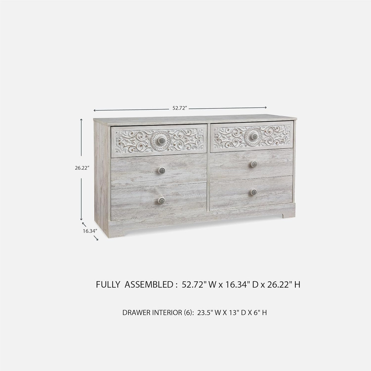 Signature Design by Ashley Paxberry Boho Dresser, Whitewash